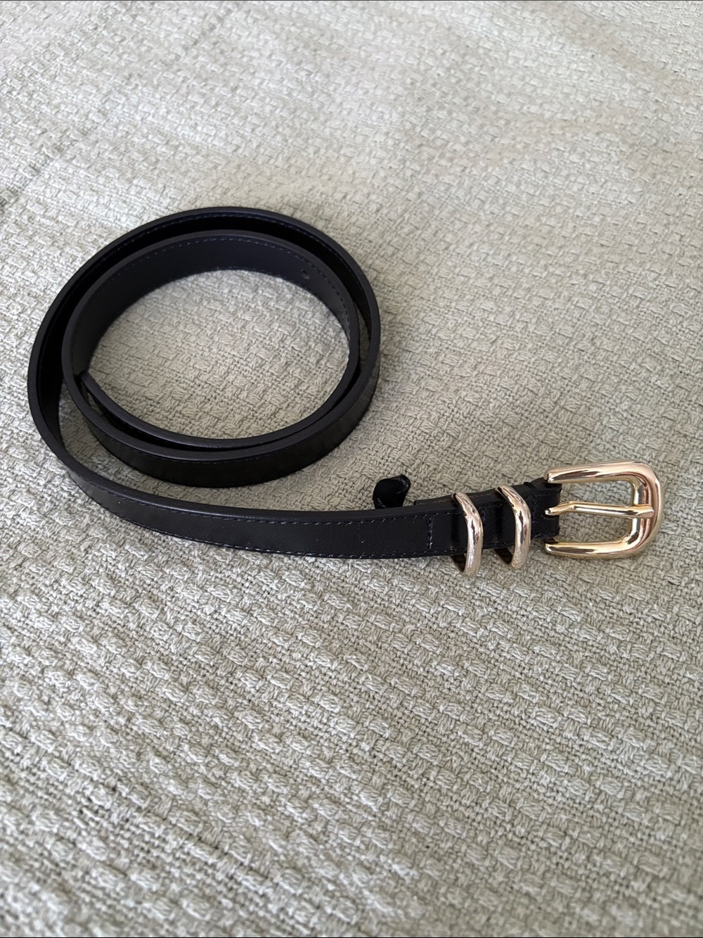 Sezane Livie Belt - 75, Black Patent